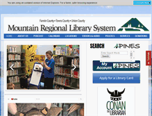 Tablet Screenshot of mountainregionallibrary.org